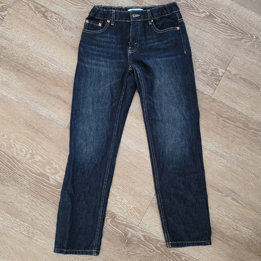 Zara Kids Dark Blue Kids Jeans With Washed Knee Detail